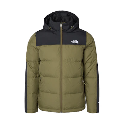TNF Green Logo Print Short Outdoor Down Jacket NF0A4U82-WMB