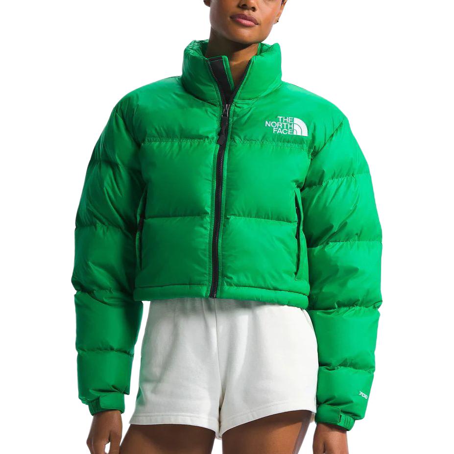 TNF Green Logo Print Short Puffer Jacket Unisex NF0A5GGEPO8 圖 3