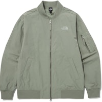 The North Face Green Logo Print Zip-Up Bomber Jacket Unisex NJ3BP02C The North Face Green Logo Print Zip-Up Bomber Jacket Unisex NJ3BP02C