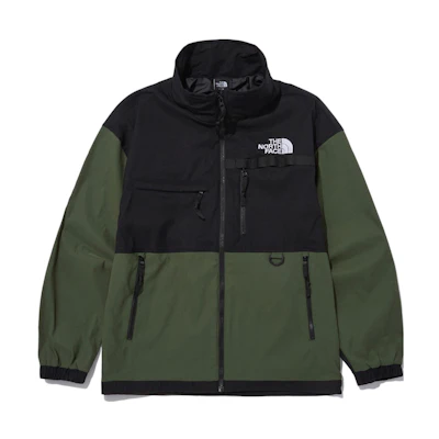 TNF Green Logo Print Zip-Up High-Neck Jacket NJ3BN54B