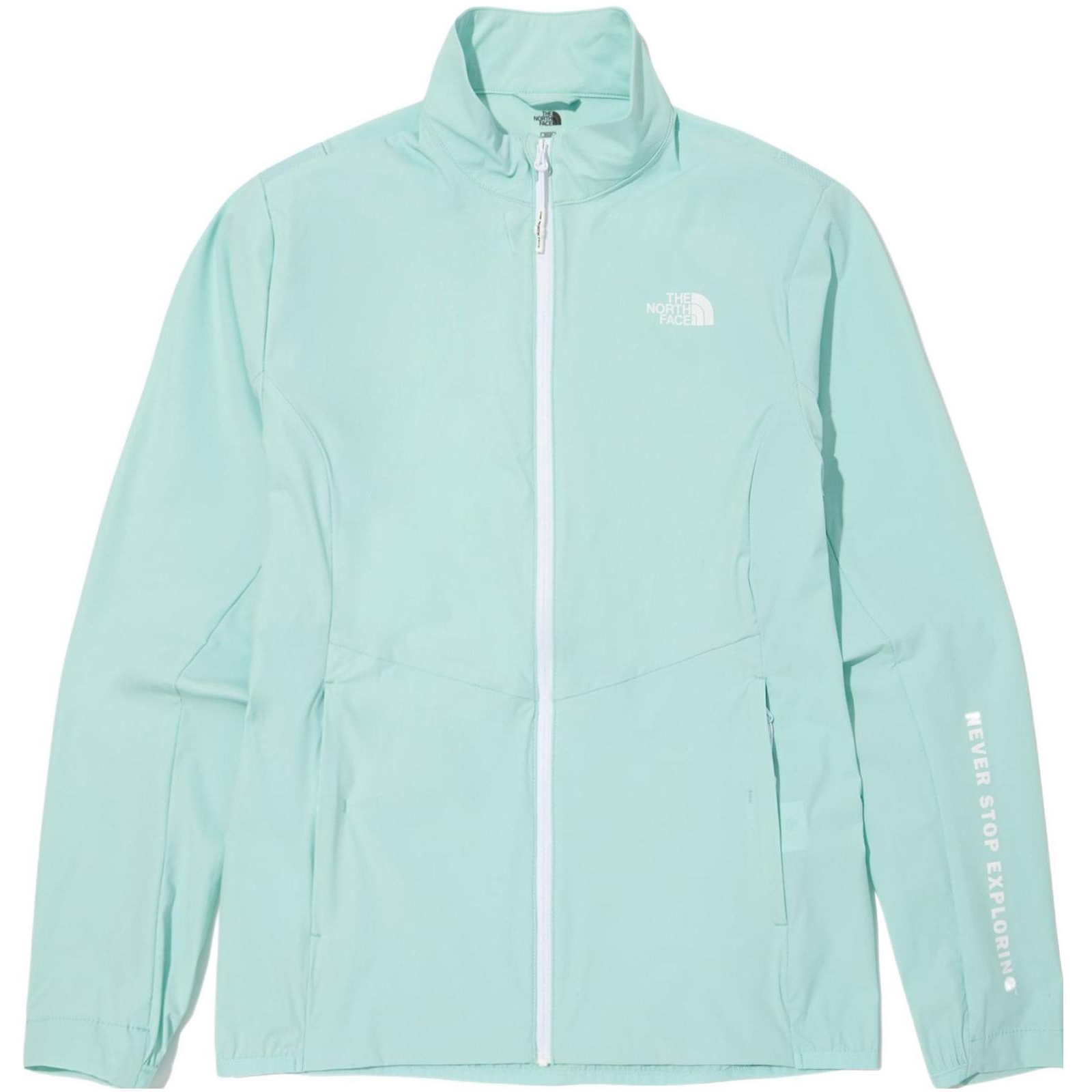 TNF Green Logo Print Zip-Up Jacket for Men NJ3LN04D