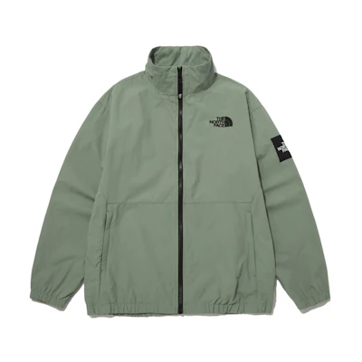 TNF Green Logo Print Zip-Up Jacket Unisex NJ3BP03L