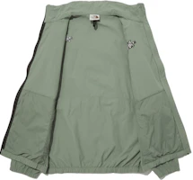 Shop The North Face Green Logo Print Zip-Up Jacket Unisex NJ3BP03L