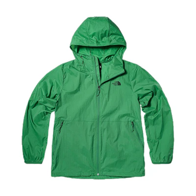 TNF Green Logo Printed Hooded Jacket NF0AFSY-N11