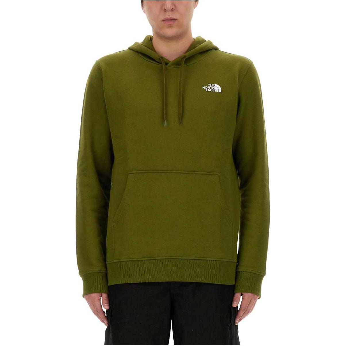 TNF Green Logo Printed Hoodie Long-Sleeve Casual Fit NF0A7X1JPIB1