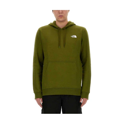 TNF Green Logo Printed Hoodie Long-Sleeve Casual Fit NF0A7X1JPIB1