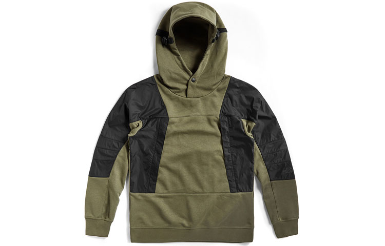 TNF Green Moisture-Wicking Knit Hooded Sweatshirt NF0A49CI-7D6