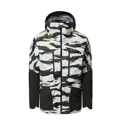 TNF Green Mountain Print Waterproof Windbreaker Jacket NF0A5ACH-366