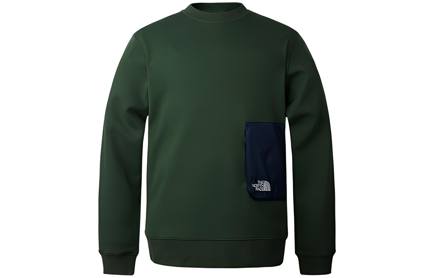 TNF Green Outdoor Comfy Crewneck Sweatshirt with Pocket NF0A7QT2-I0P