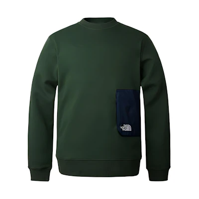 TNF Green Outdoor Comfy Crewneck Sweatshirt with Pocket NF0A7QT2-I0P