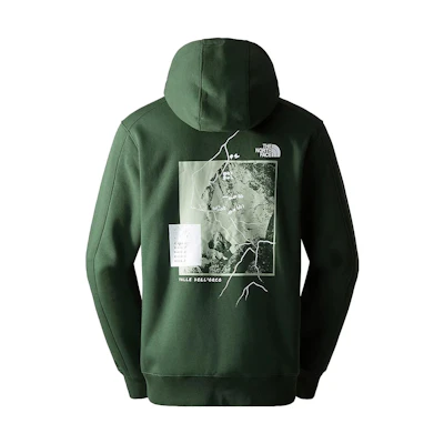 TNF Green Outdoor Hoodie with Letter Graphic Print NF0A8522-I0P