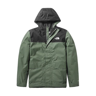 TNF Green Outdoor Jacket with Embroidered Logo Design NF0A497J-4NX