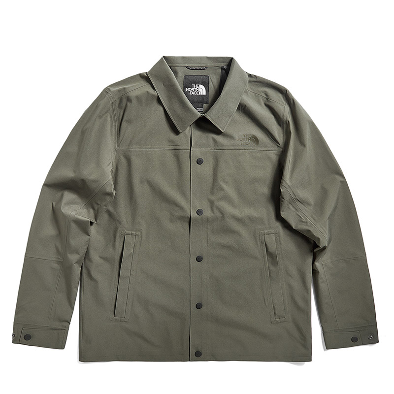 TNF Green Outdoor Logo Print Button-Up Jacket NF0A4N8X-21L