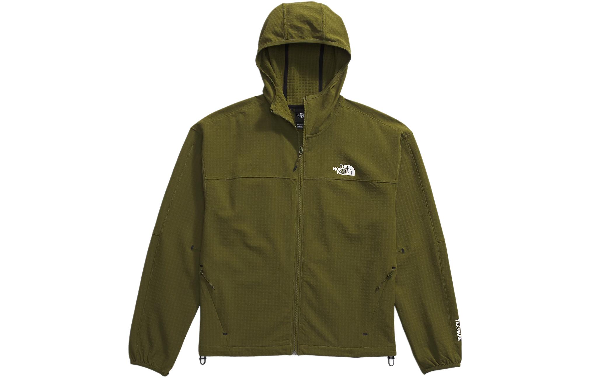 TNF Green Outdoor Zip-Up Hoodie Jacket NF0A84EZ-PIB