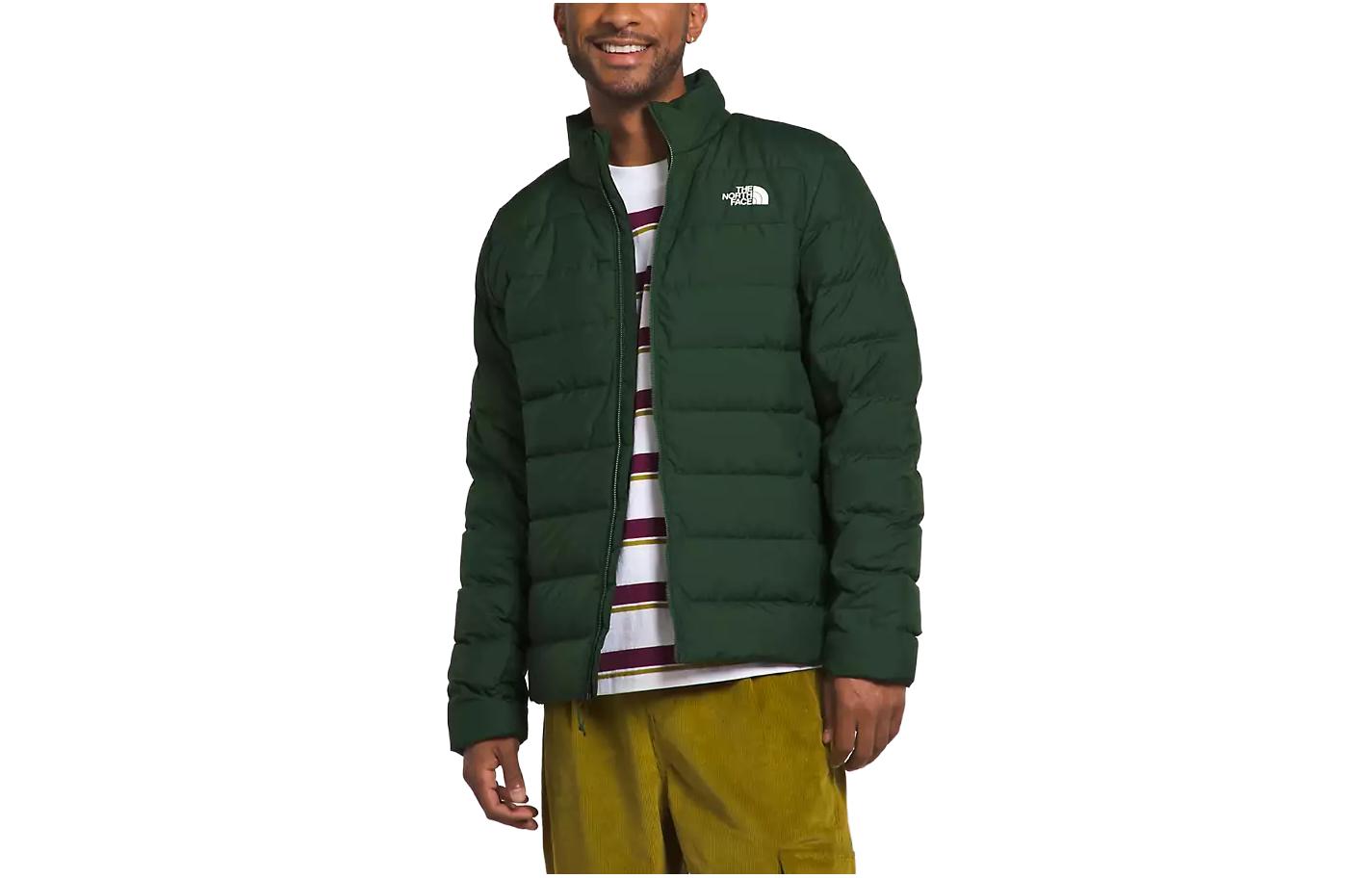 TNF Green Puffer Jacket with Logo, Waterproof & Casual Style NF0A84HZ-I0P