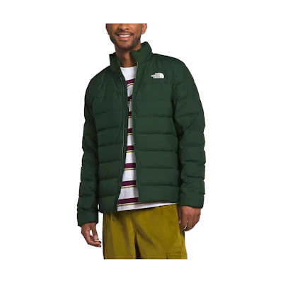 TNF Green Puffer Jacket with Logo, Waterproof & Casual Style NF0A84HZ-I0P