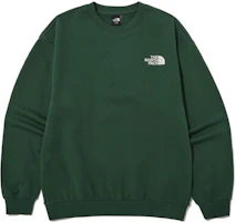The North Face Green Pullover Crewneck Sweatshirt with Logo Print NM5MN90E The North Face Green Pullover Crewneck Sweatshirt with Logo Print NM5MN90E