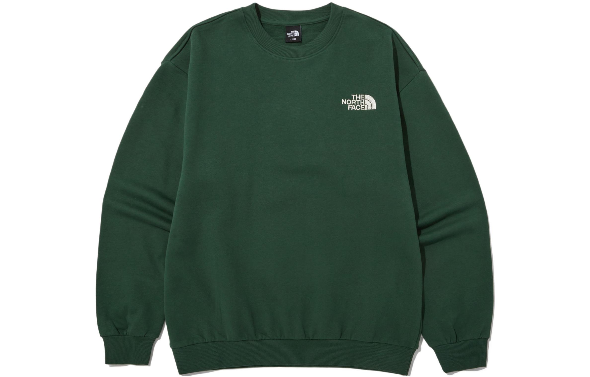 Order The North Face 綠色徽標印花圓領套頭衫 NM5MN90E