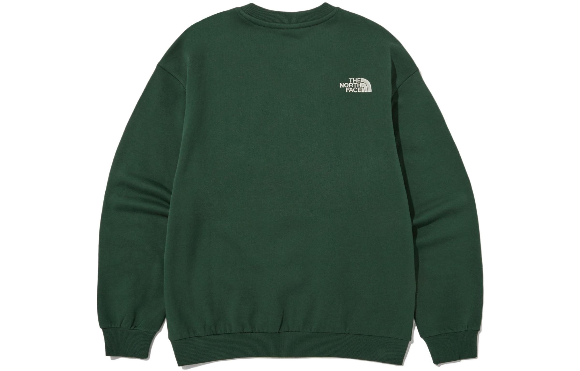 Lookbook The North Face 綠色徽標印花圓領套頭衫 NM5MN90E