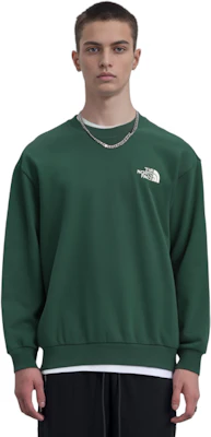 The North Face 綠色徽標印花圓領套頭衫 NM5MN90E Shop The North Face 綠色徽標印花圓領套頭衫 NM5MN90E