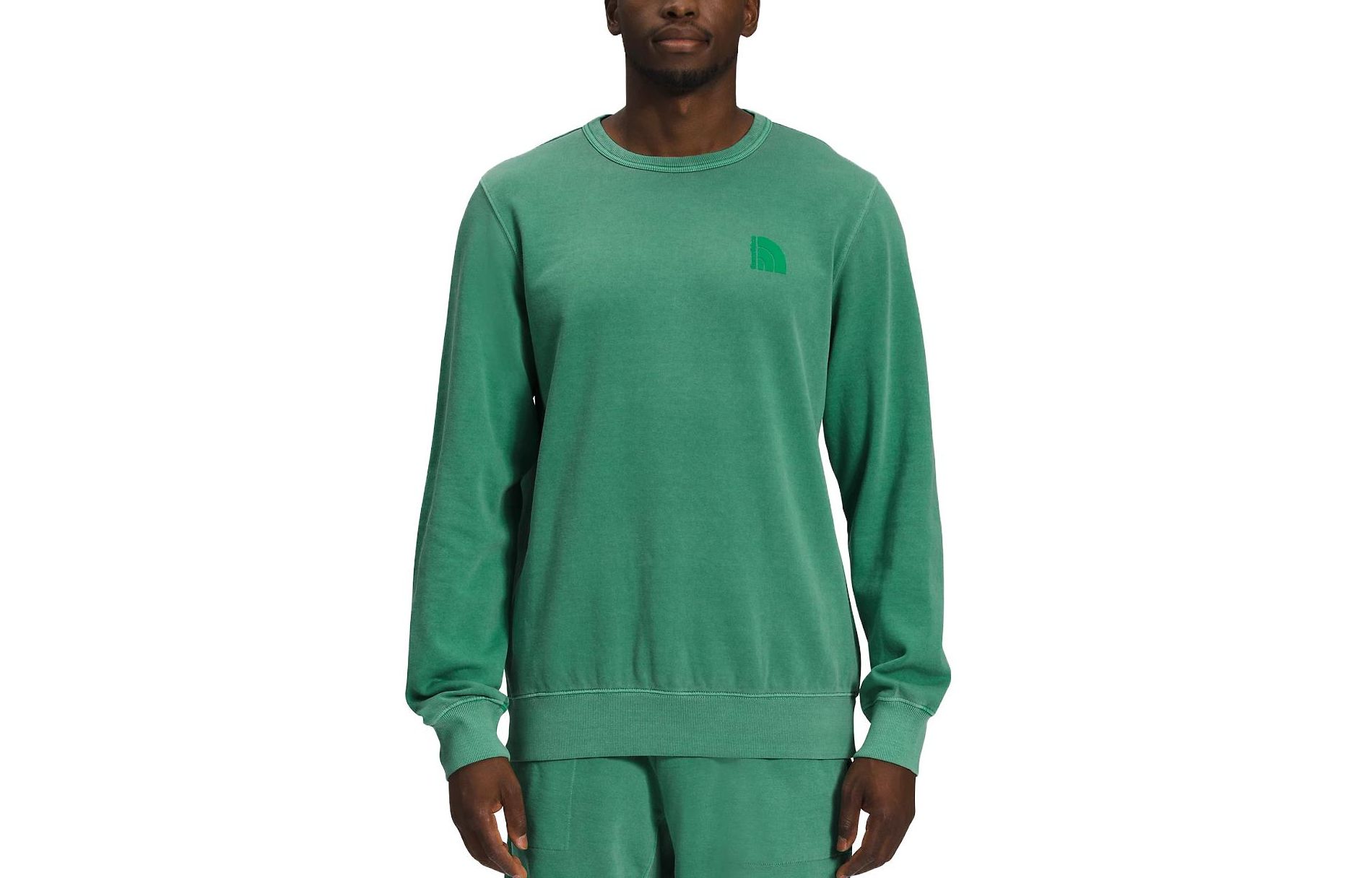 TNF Green Pullover Sweatshirt with Logo Print NF0A7UNX-N11