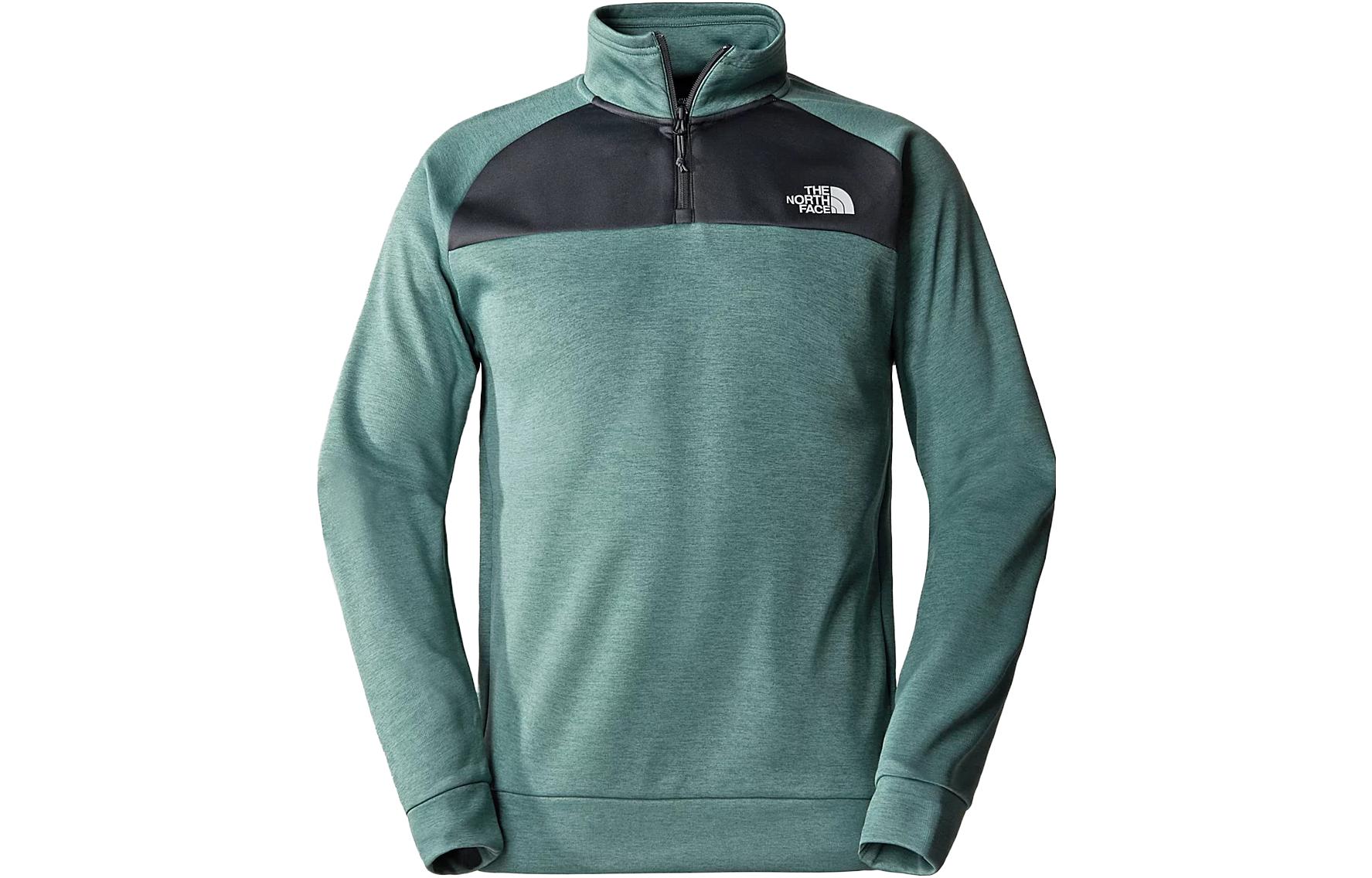 TNF Green Reaxion Pullover Sweatshirt with Logo and Colorblock NF0A855L-ONL