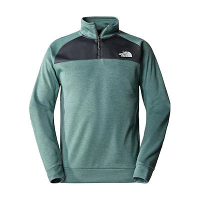 TNF Green Reaxion Pullover Sweatshirt with Logo and Colorblock NF0A855L-ONL