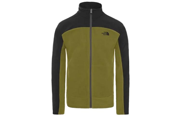 TNF Green Retro Colorblock Embroidered Logo Track Jacket Men NF0A3BTI-WTQ