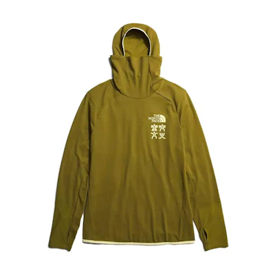 TNF Green Slim-Fit Pullover Hoodie with Logo Print NF0A84KO-I0N