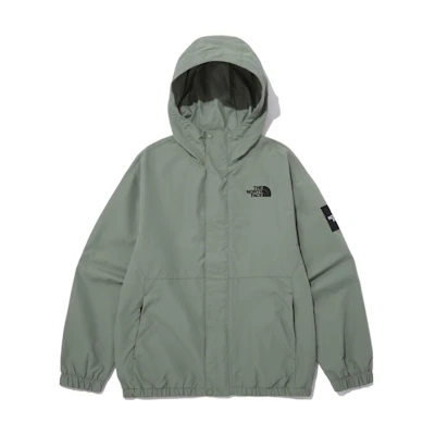 TNF Green Solid Logo Print Hooded Jacket NJ3BN55L