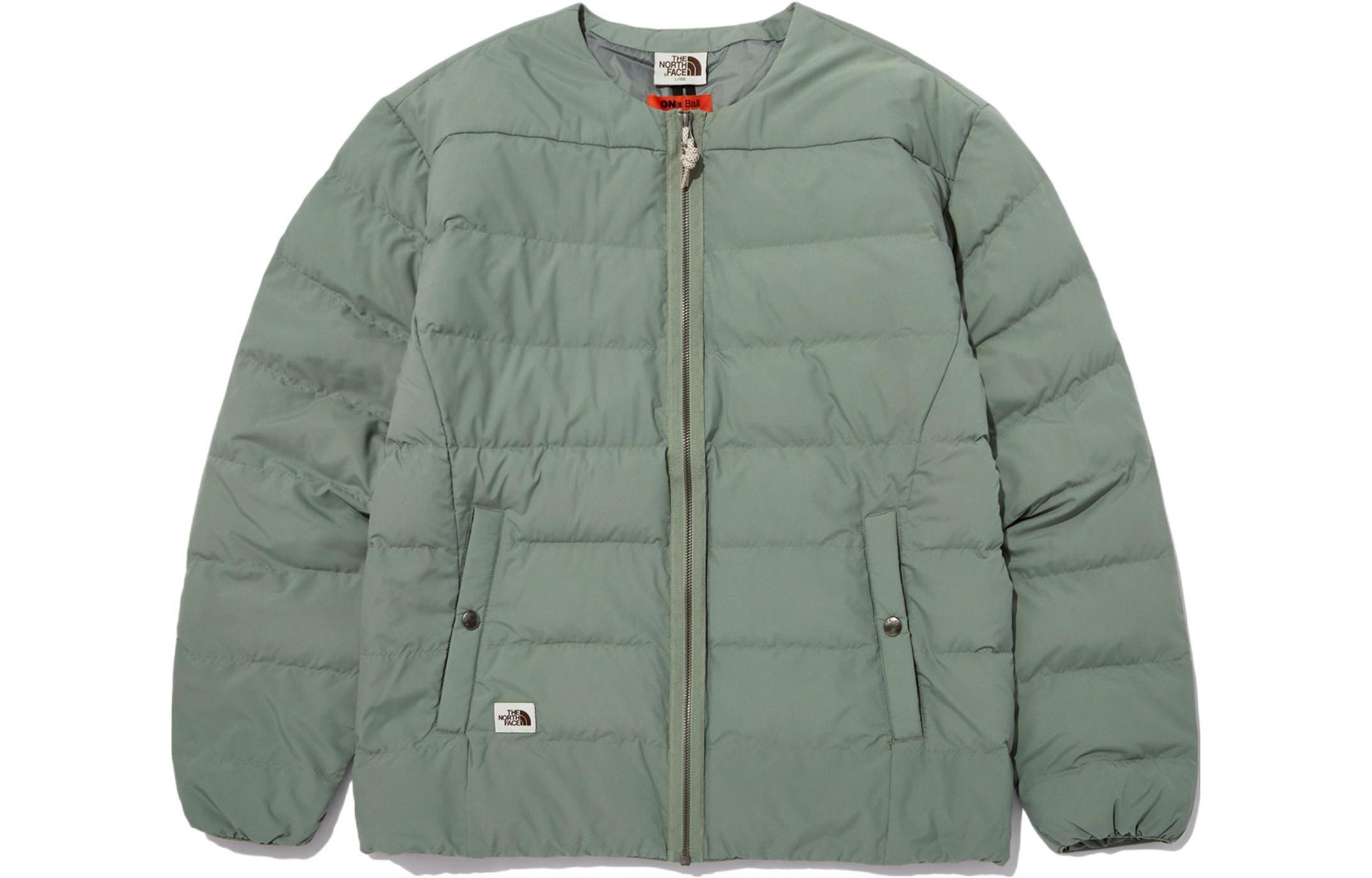 The North Face Green Solid Logo Print Zip-Up Jacket NJ3NN56L