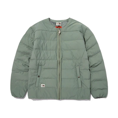 TNF Green Solid Logo Print Zip-Up Jacket NJ3NN56L