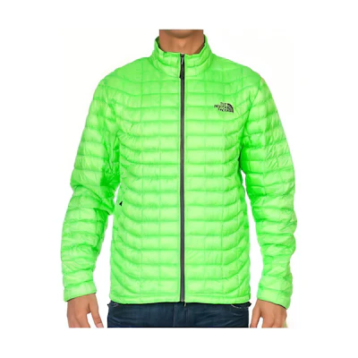 TNF Green Solid Zip-Up High Collar Jacket C762H6F