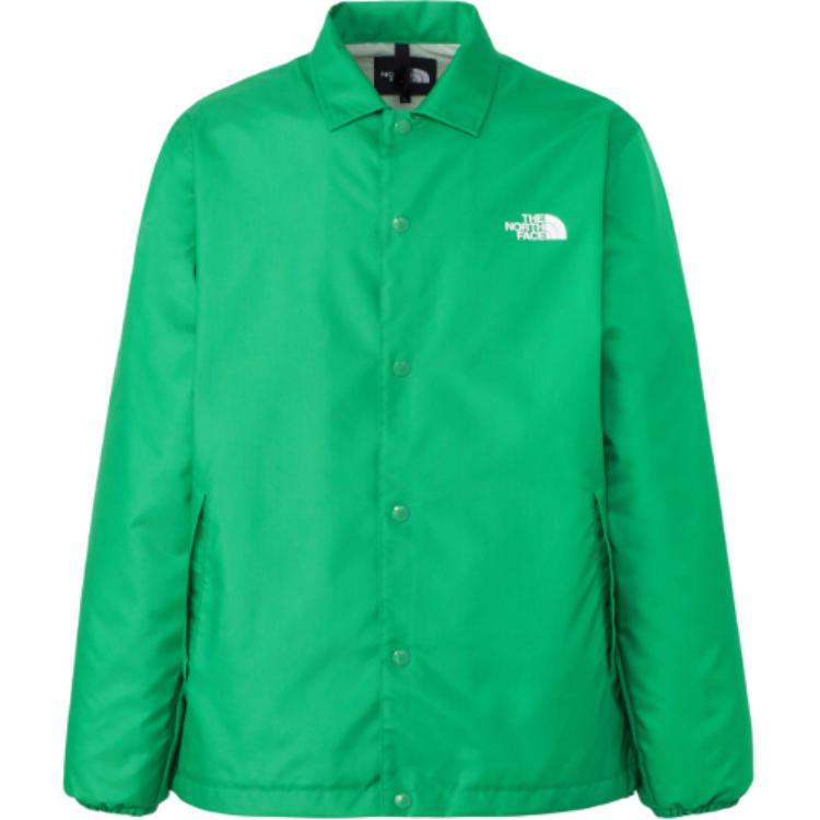 TNF Green Striped Collar Button-Up Long-Sleeve Jacket Unisex NP72335-OE