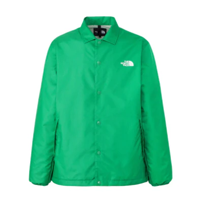 TNF Green Striped Collar Button-Up Long-Sleeve Jacket Unisex NP72335-OE