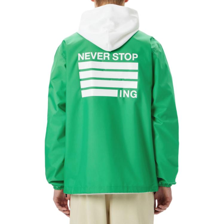 TNF Green Striped Collar Button-Up Long-Sleeve Jacket Unisex NP72335-OE 圖 5
