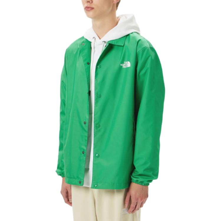 TNF Green Striped Collar Button-Up Long-Sleeve Jacket Unisex NP72335-OE 圖 6