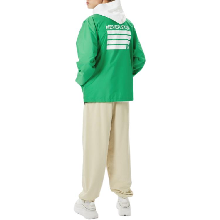 TNF Green Striped Collar Button-Up Long-Sleeve Jacket Unisex NP72335-OE 圖 7