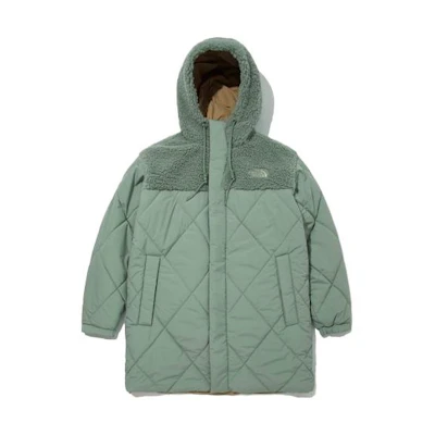 TNF Green Unisex Reversible Color-block Logo Hoodie Jacket NJ3NM58K