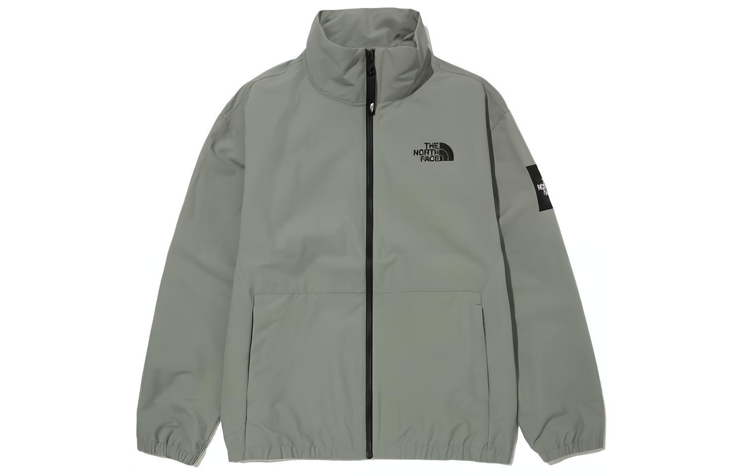 TNF Green Utility Jacket with Stand Collar NJ3BN04L