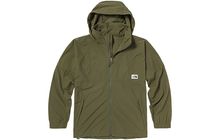 TNF Green Water-Resistant Hooded Jacket Outdoor NF0A5JY9-7D6