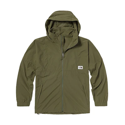 TNF Green Water-Resistant Hooded Jacket Outdoor NF0A5JY9-7D6