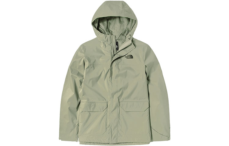 TNF Green Waterproof Breathable Hooded Jacket NF0A4NED-3X3