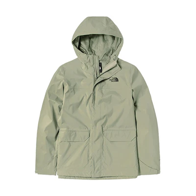 TNF Green Waterproof Breathable Hooded Jacket NF0A4NED-3X3