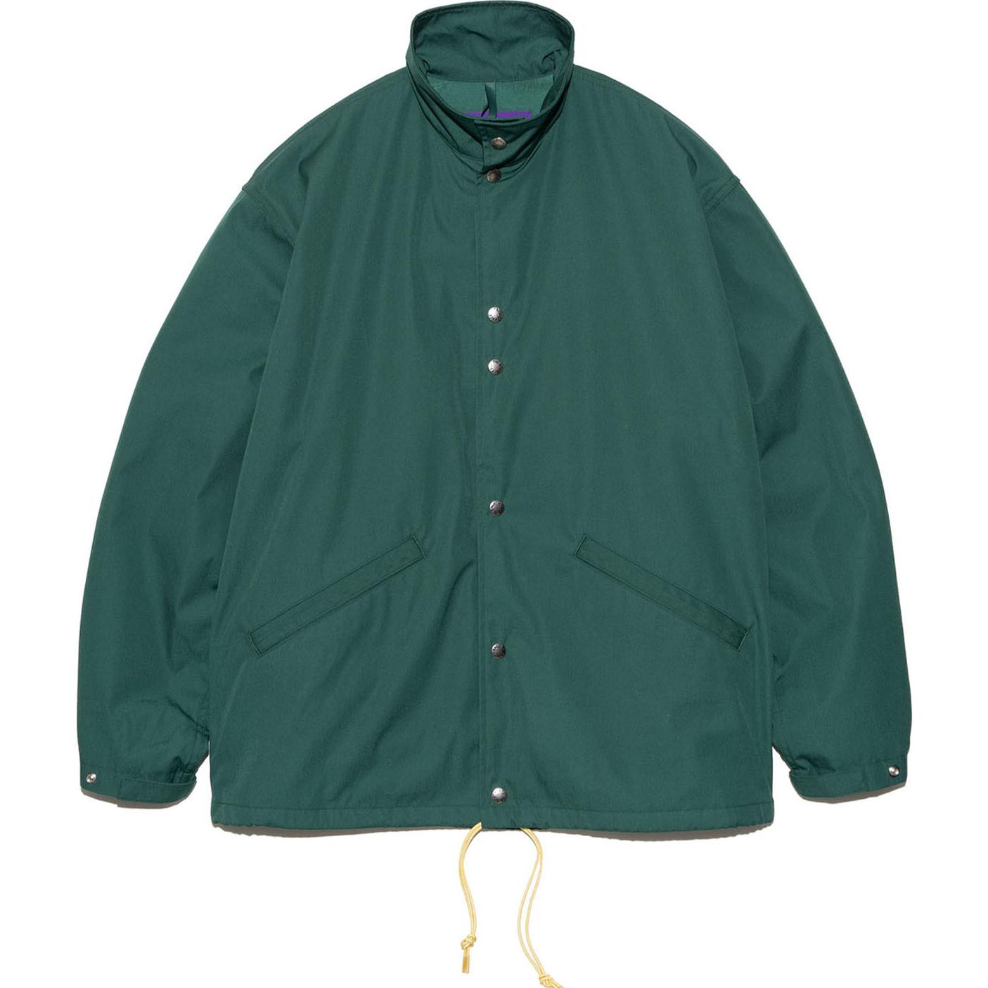 TNF Green Waterproof Jacket with Stand Collar NP2353N-G