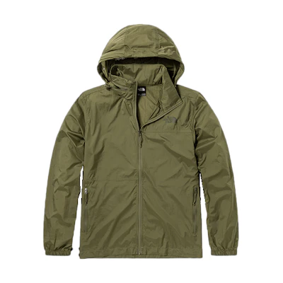 TNF Green Windproof Water-Resistant Hooded Jacket NF0A4U99-7D6