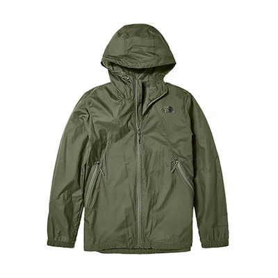 TNF Green Windproof Water-Resistant Hooded Outdoor Jacket NF0A4NEE-7D6
