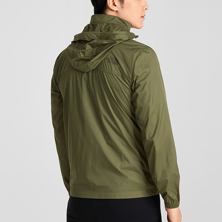 TNF Green Windproof Water-Resistant Hooded Jacket NF0A4U99-7D6 圖 5