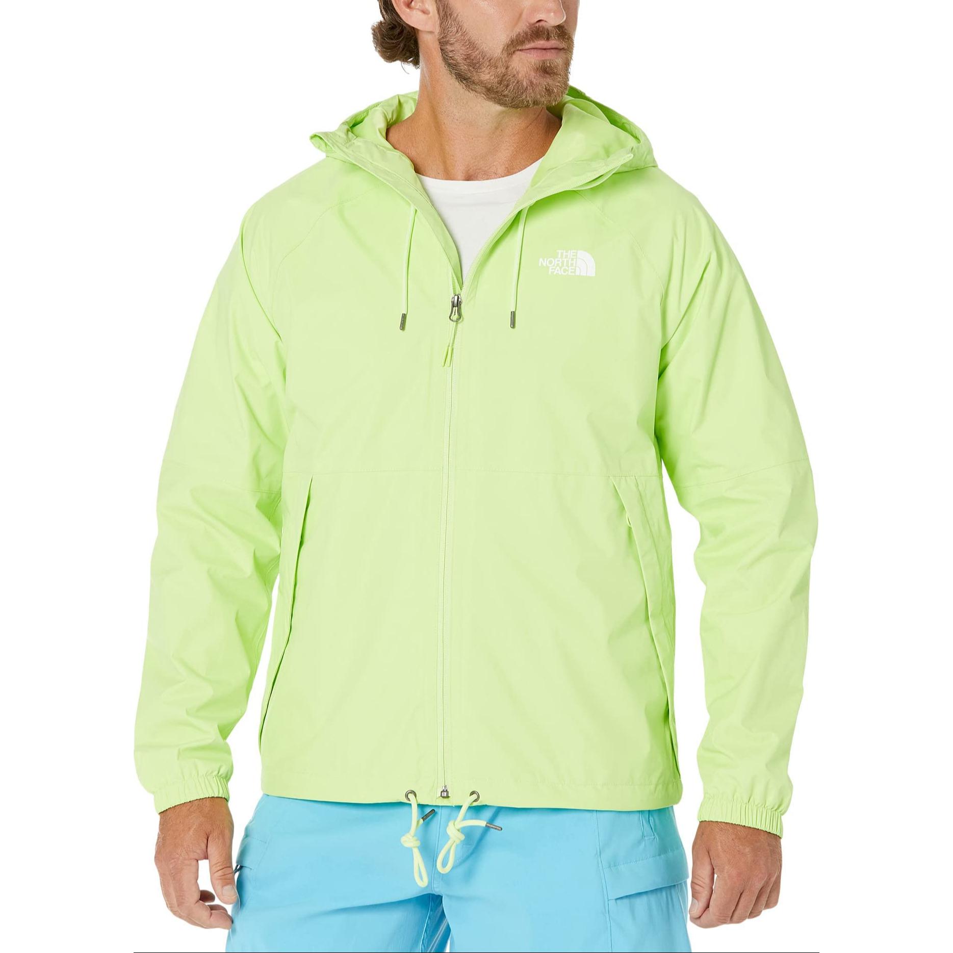 TNF Green Zip-Up Hoodie Jacket with Minimal Print NF0A7QF3-HDD