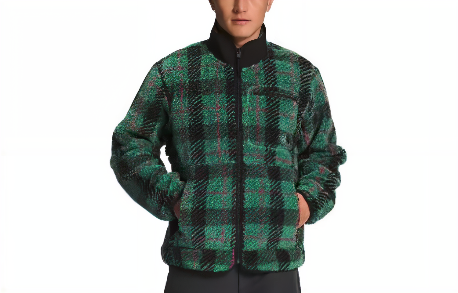 TNF Green Zip-Up Long-Sleeve Jacket NF0A7URL-IOG